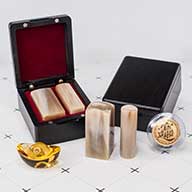 乳白赤牛角臍帶印章花蓮, 花蓮