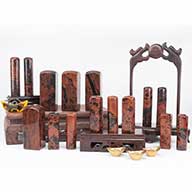 紅黑曜石神明印章金門, 金門