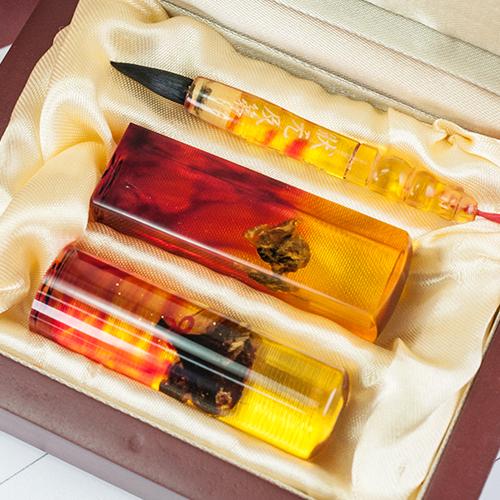 【兩印一Q筆】琥珀肚臍章嬰兒三寶