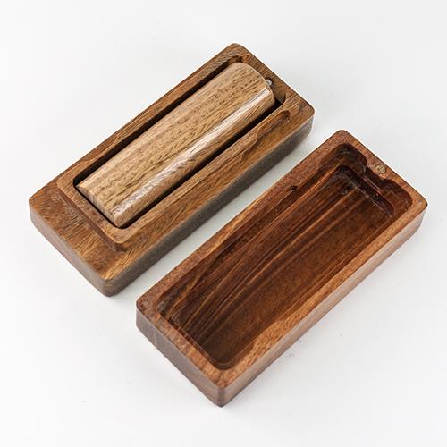 綠檀印章卡榫盒