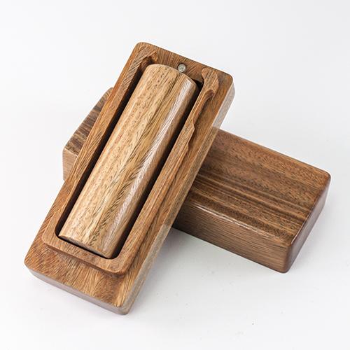 綠檀卡榫盒印章組