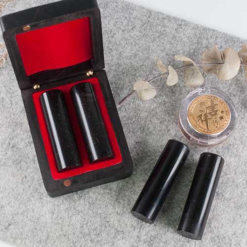 黑檀印章盒(雙章盒)