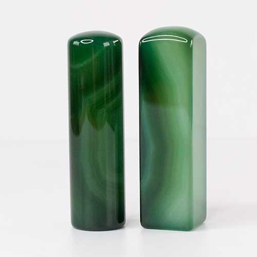 綠玉髓/綠瑪瑙臍帶印章/乙顆