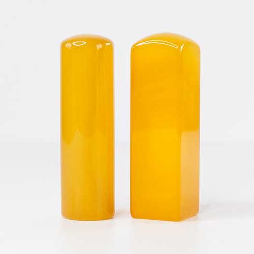 黃玉髓/黃瑪瑙臍帶印章/乙顆