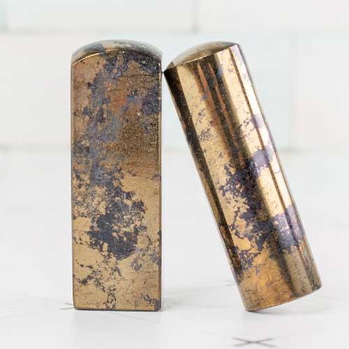 墨紋黃銅礦印章