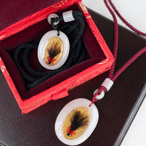 新疆白玉胎毛項鍊