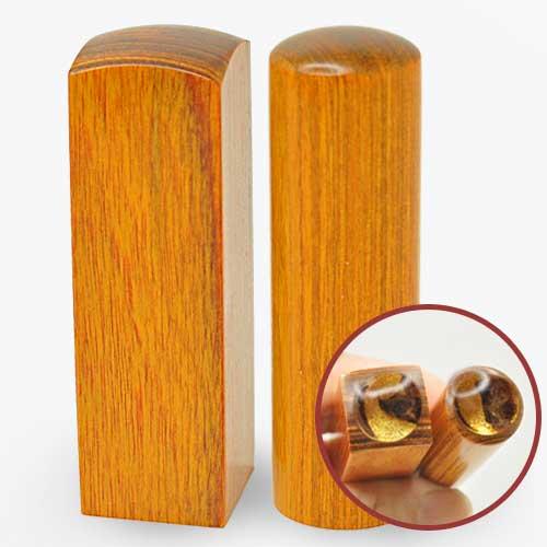 彩樺木肚臍印章-黃/乙顆