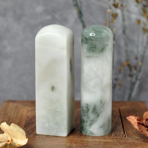 青草玉石臍帶印章/乙顆