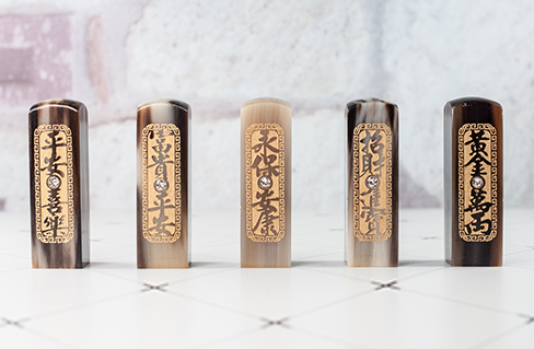 台南 肚臍章 花赤牛角 唯原工藝 金漆