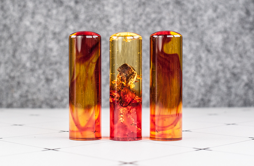 台南 臍帶章 金箔琥珀 唯原工藝