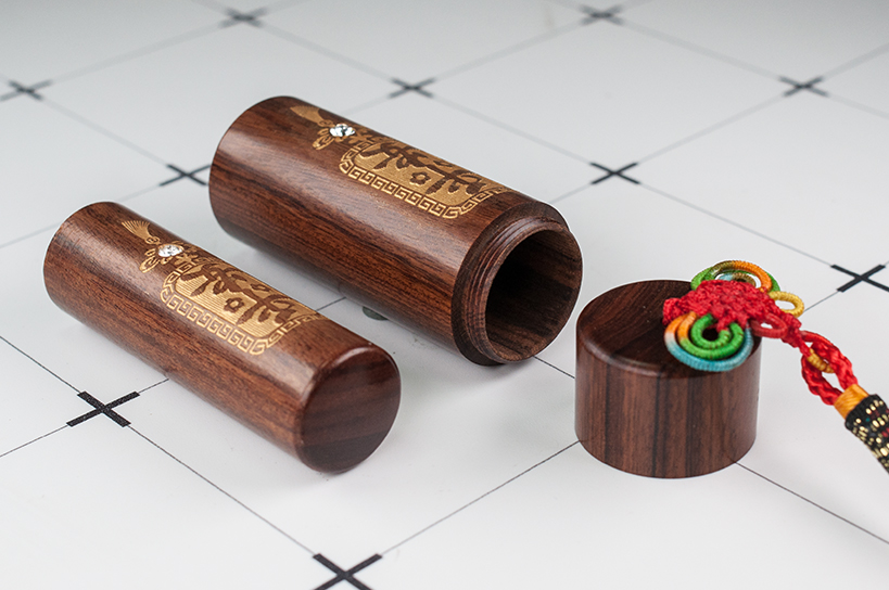 台南 臍帶印章 檀木套筒印章 唯原工藝