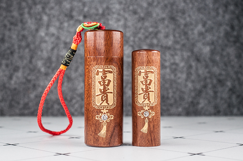 台南 臍帶印章 檀木套筒印章 唯原工藝