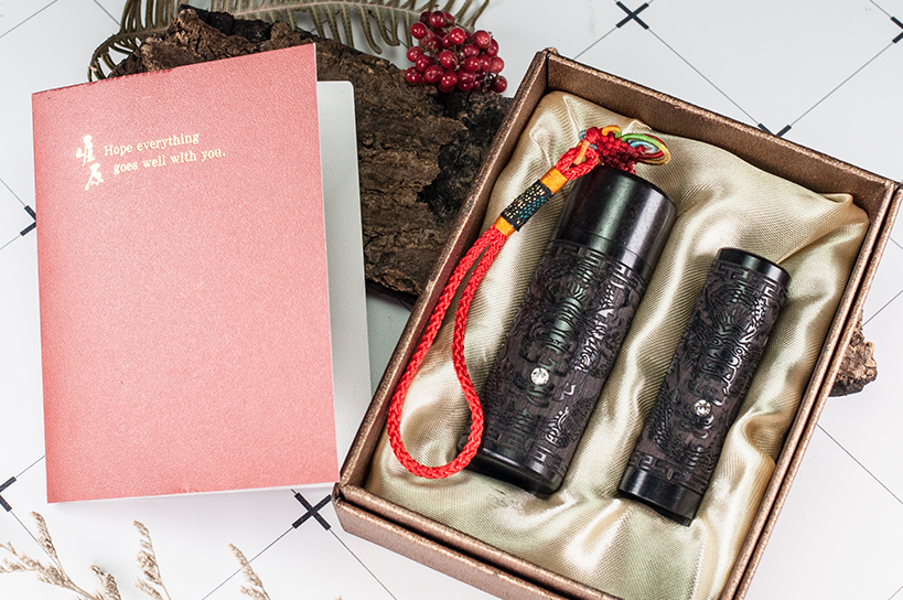 台南 龍雕刻 套筒印章組 唯原工藝