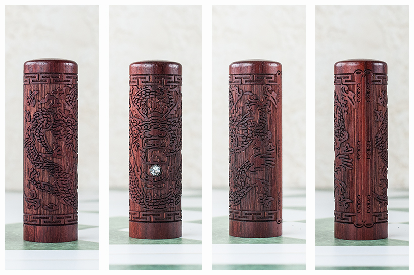 台南 紅檀龍雕肚臍章套筒組 肚臍章 臍帶章 肚臍印章 臍帶印章 個人印章 印章批發