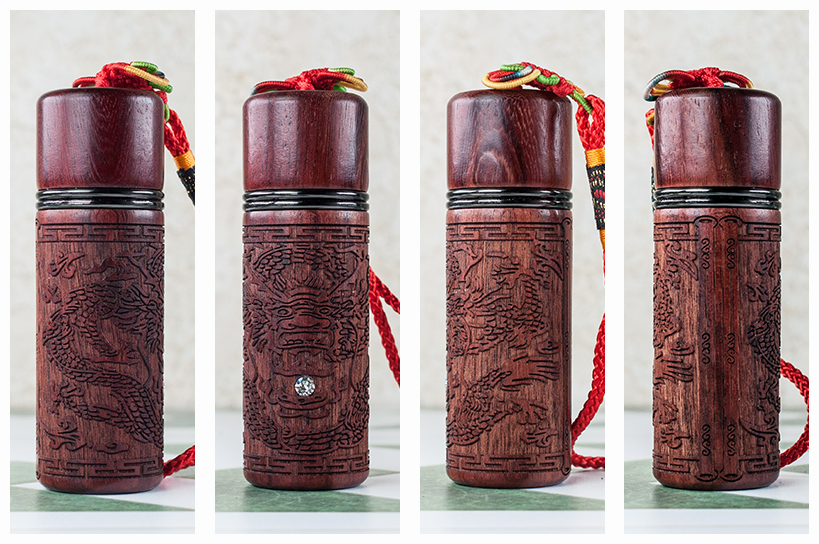 台南 紅檀龍雕肚臍章套筒組 肚臍章 臍帶章 肚臍印章 臍帶印章 個人印章 印章批發