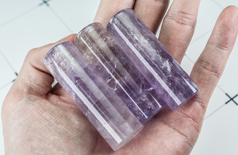 給寶貝最重要的紀念禮物，選擇台南唯原工藝臍帶章、胎毛筆，提供最多的材質、完善的服務。純天【紫水晶】臍帶章 單章/對章組合，買臍帶章就來唯原工藝!