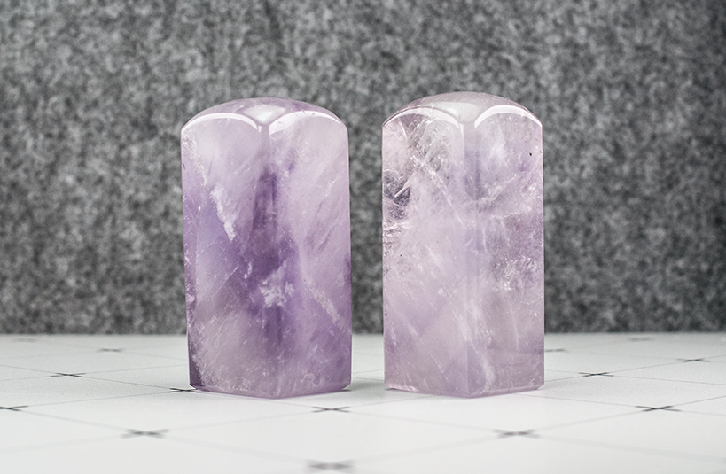 給寶貝最重要的紀念禮物，選擇台南唯原工藝臍帶章、胎毛筆，提供最多的材質、完善的服務。純天【紫水晶】臍帶章 單章/對章組合，買臍帶章就來唯原工藝!