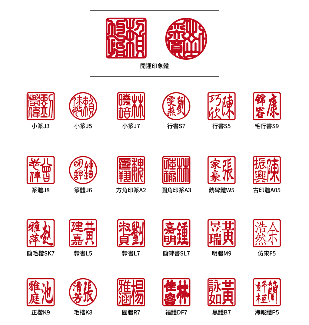 印章雕刻字體選擇