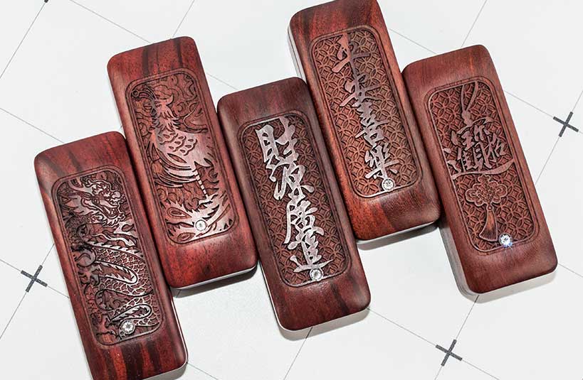 貴妃紅檀印章盒/單章盒(不含章)