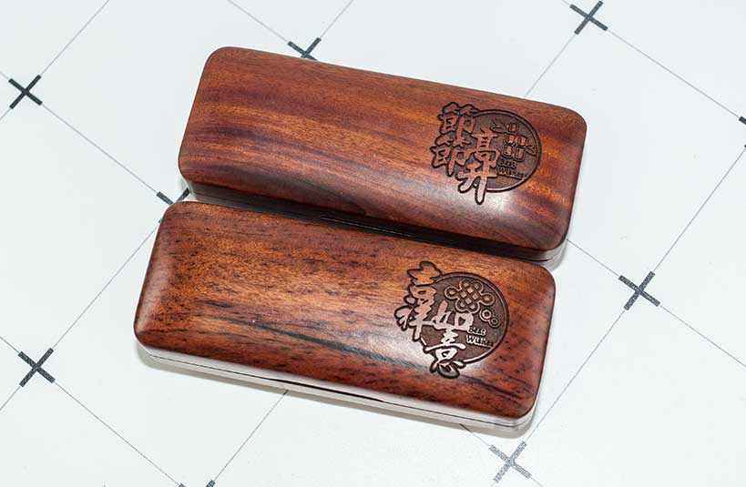 紅紫檀印章盒/單章盒(不含章)