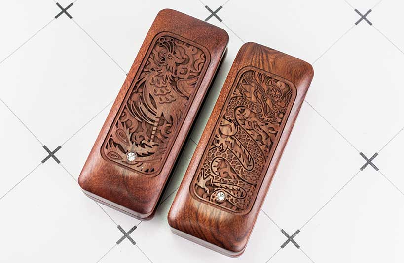 紅紫檀印章盒/單章盒(不含章)