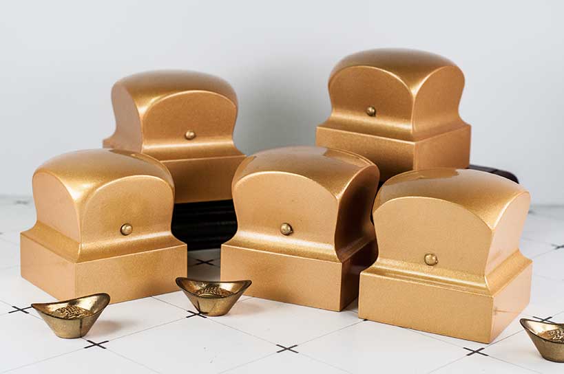 金漆黃楊木神明印章/廟印