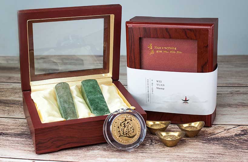 綠草莓晶臍帶胎毛章,對章組合