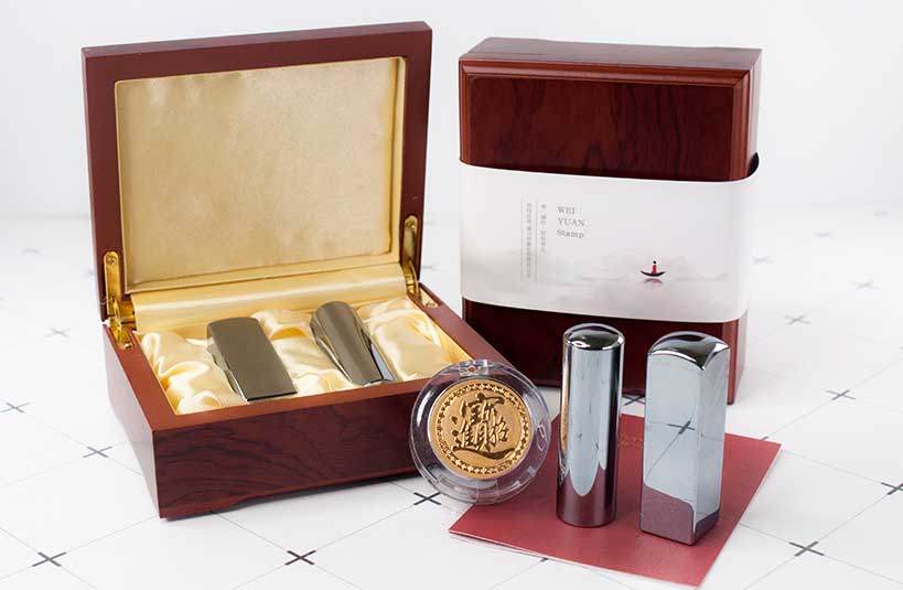 鈦金屬臍帶胎毛章,對章組合