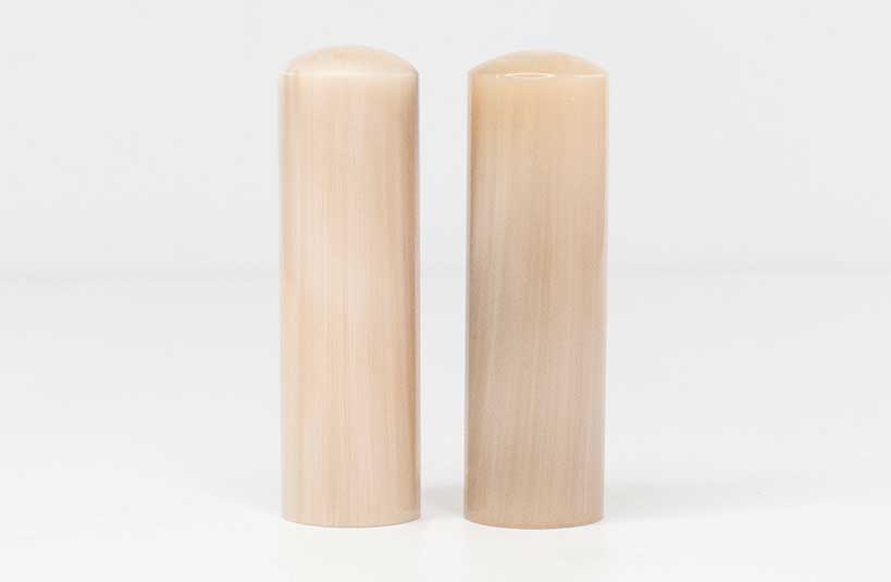 台南 結婚對章 乳白赤牛角 唯原工藝