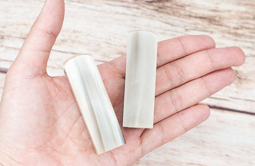 台南 結婚對章 乳白赤牛角 唯原工藝