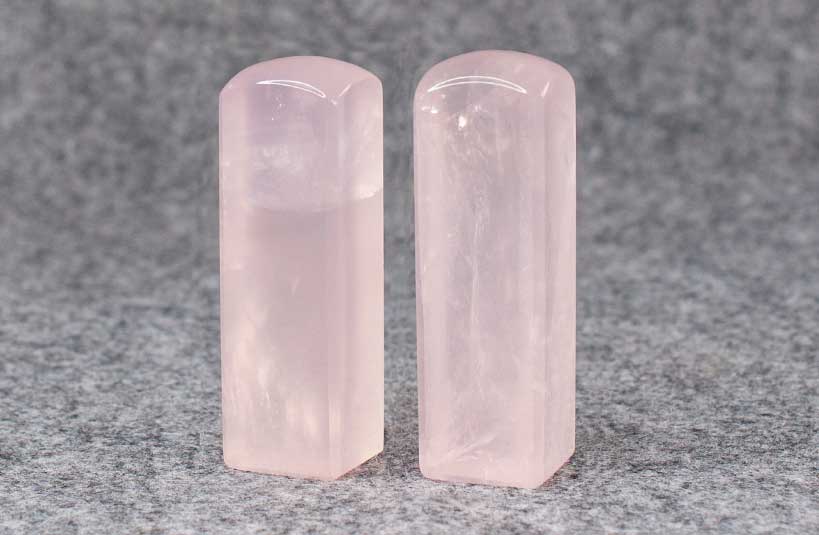 台南 結婚對章 粉晶 唯原工藝