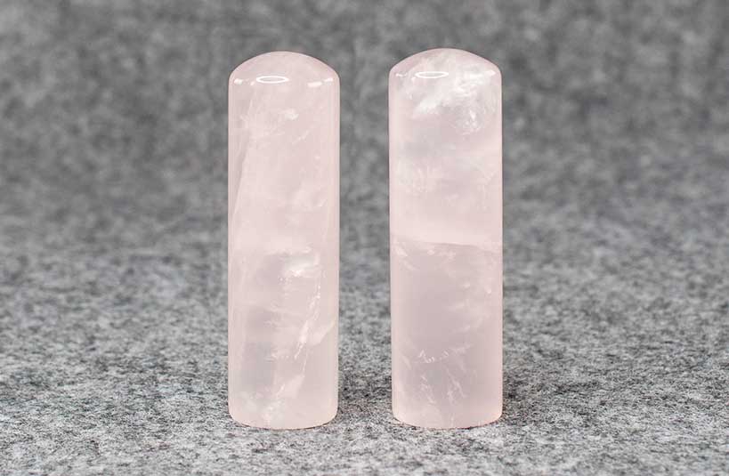 台南 結婚對章 粉晶 唯原工藝