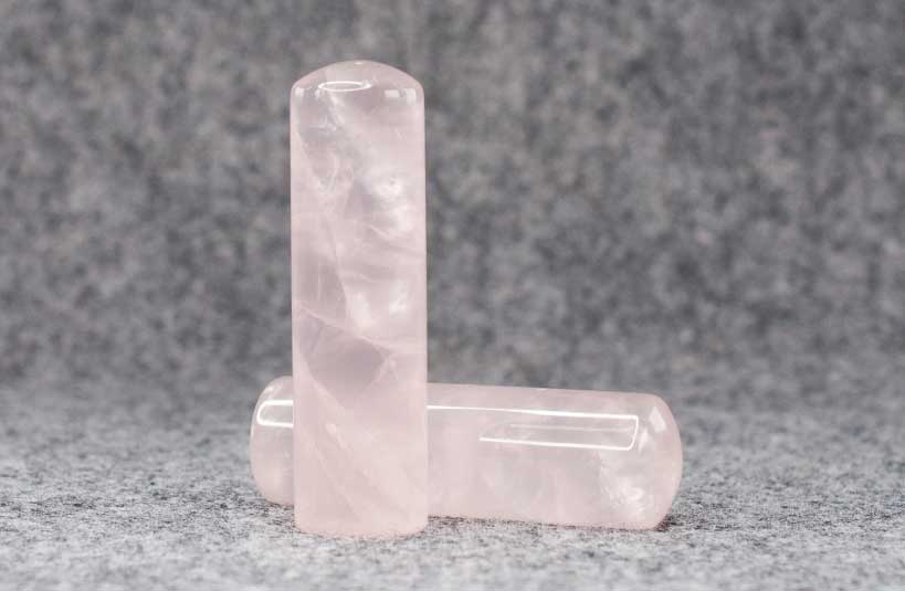 台南 結婚對章 粉晶 唯原工藝