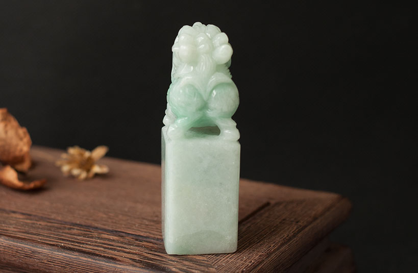 緬甸玉麒麟神獸印章-編號2印章尺寸