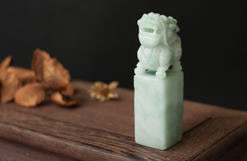 緬甸玉麒麟神獸印章-編號3刻印章店