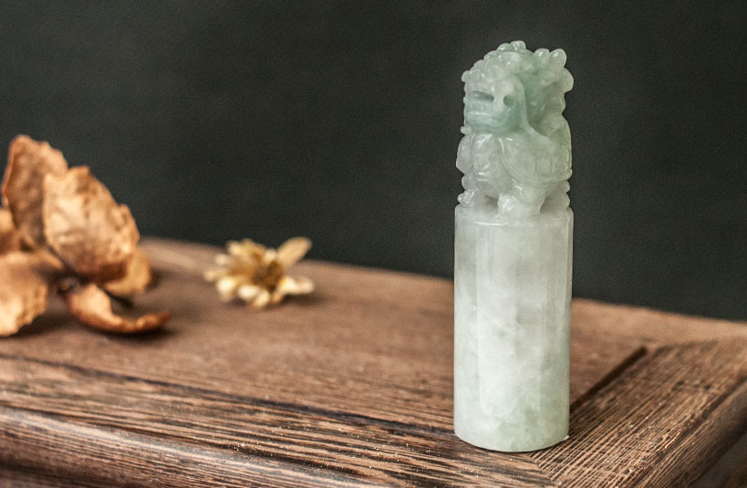 緬甸玉龍龜神獸印章-編號4刻印章店