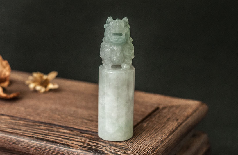 緬甸玉龍龜神獸印章-編號4刻印章