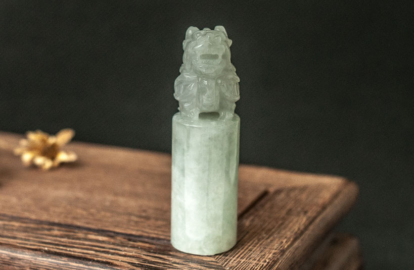 緬甸玉龍龜神獸印章-編號5刻印章