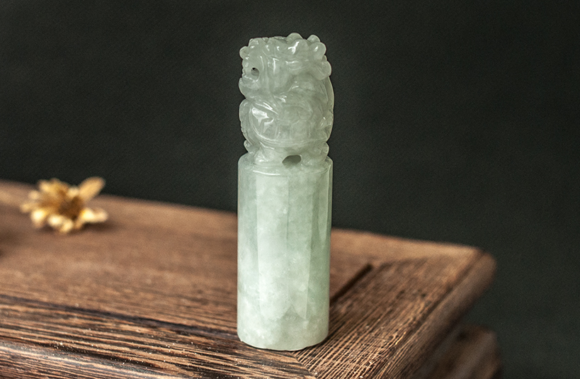 緬甸玉龍龜神獸印章-編號5印章尺寸