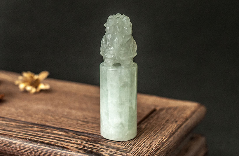 緬甸玉龍龜神獸印章-編號5印章字體