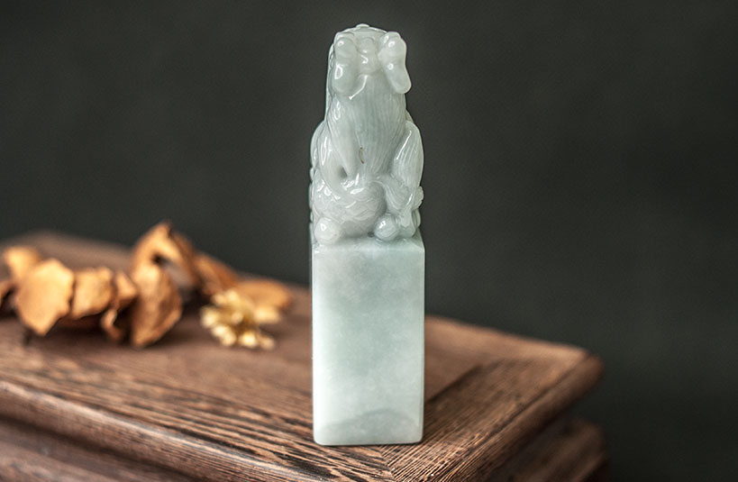 緬甸玉龍神獸印章-編號6印章材質