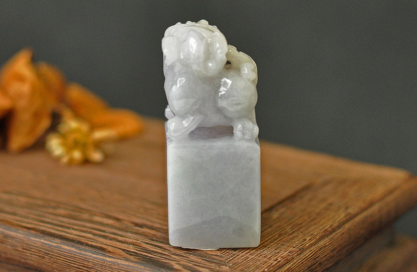 緬甸玉獅子神獸印章-編號7印章材質