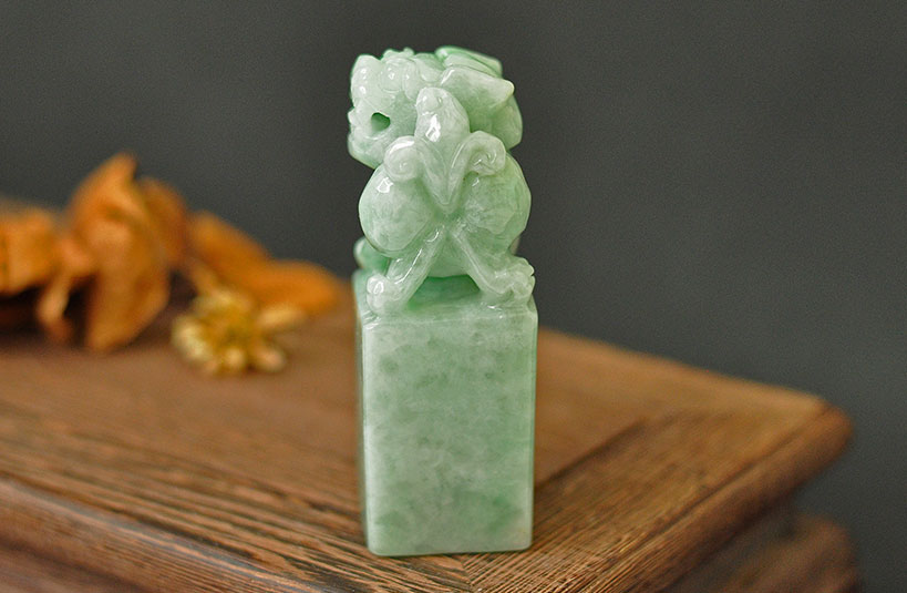 緬甸玉獅子神獸印章-編號8印章材質