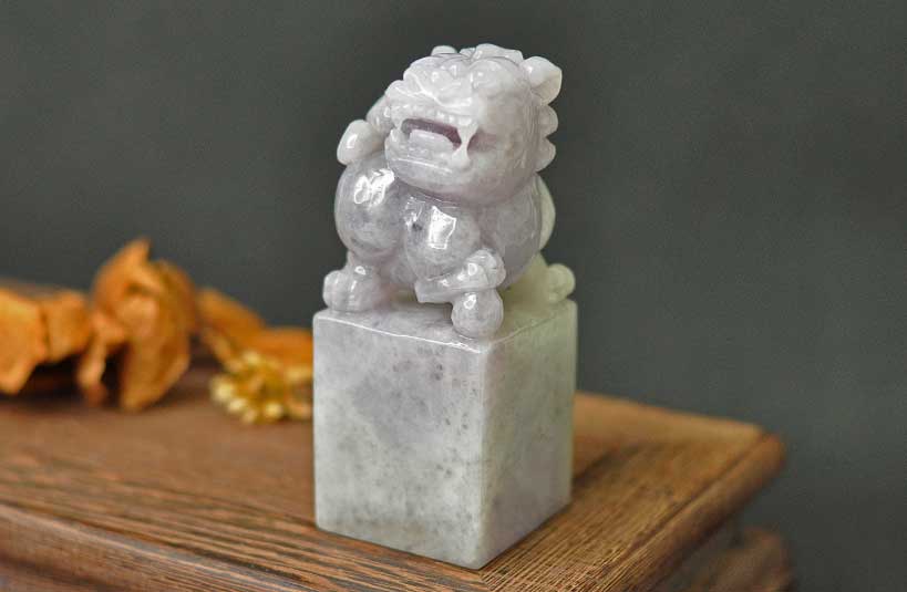 緬甸玉獅子神獸印章-編號克印章店