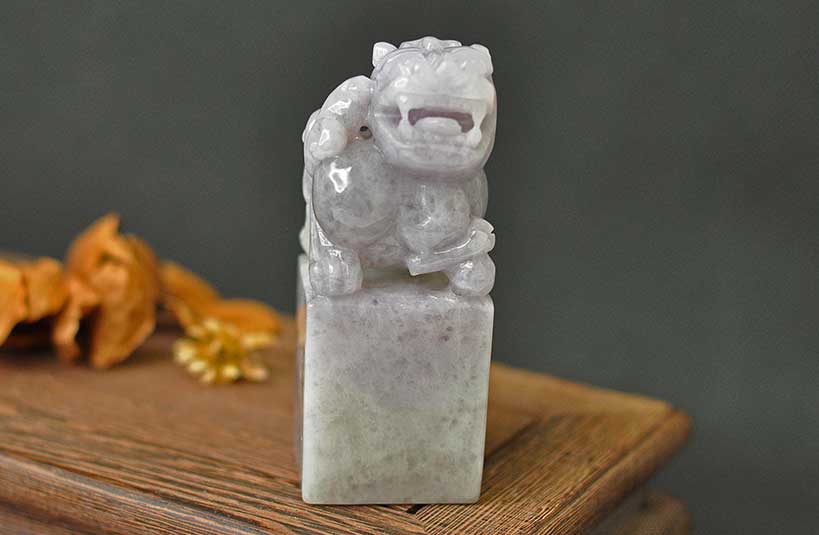 緬甸玉獅子神獸印章-編號9印章店