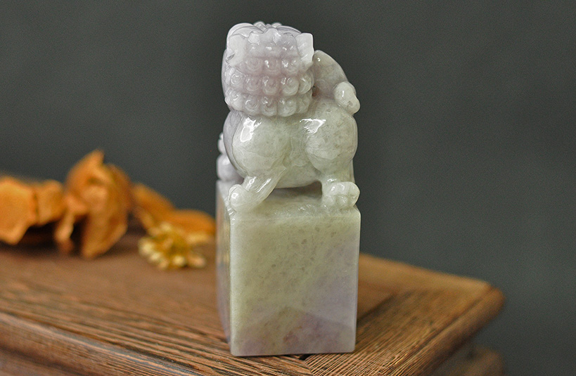 緬甸玉獅子神獸印章-編號9印章字體