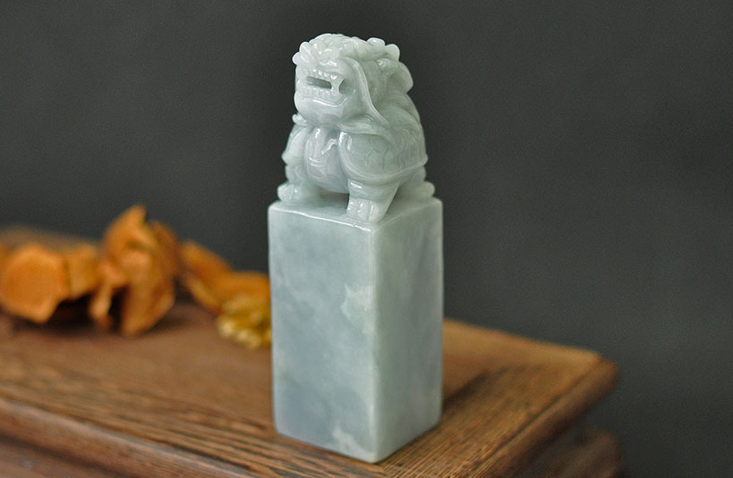 緬甸玉龍龜神獸印章-編號10刻印章店