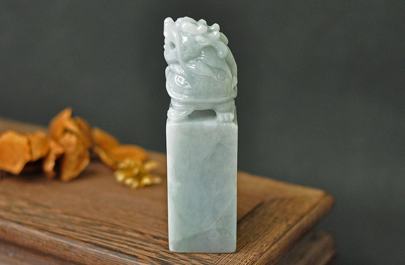 緬甸玉龍龜神獸印章-編號10印章店