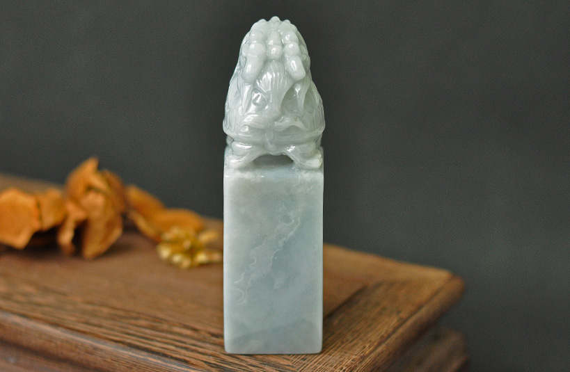 緬甸玉龍龜神獸印章-編號10印章