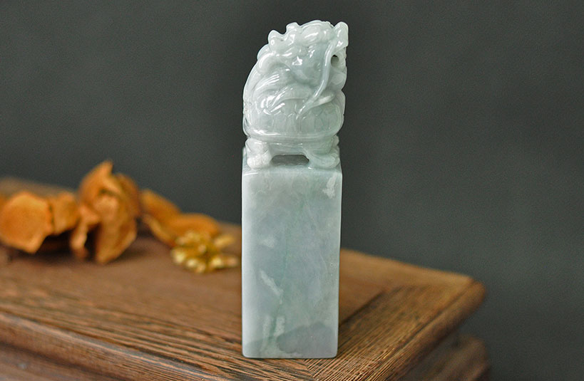 緬甸玉龍龜神獸印章-編號10印章材質